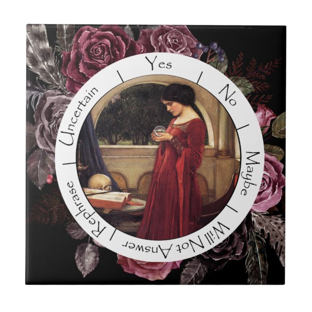 Pendulum för övertoningsrött och svart blommor kakelplatta (Framsidan)