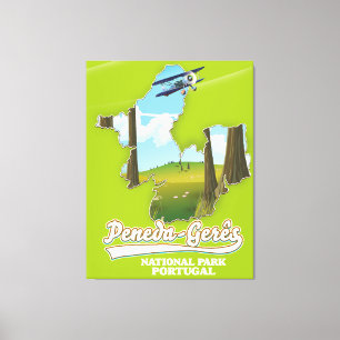 Peneda-gerês nationalpark Portugal karta Canvastryck