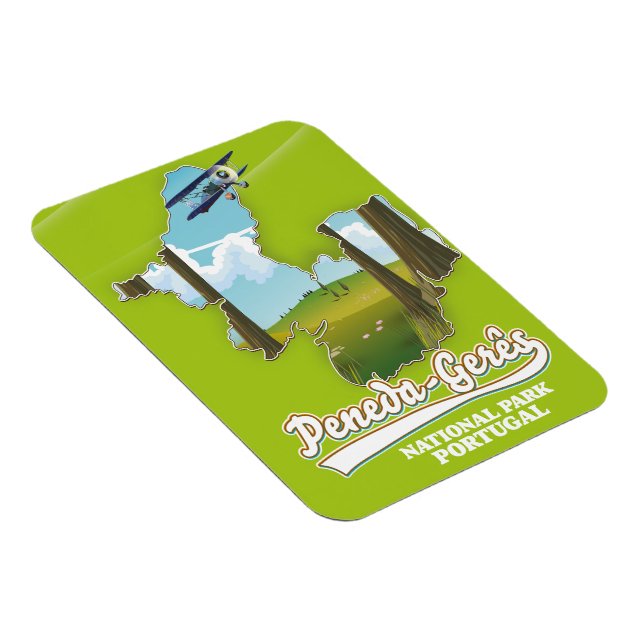 Peneda-gerês nationalpark Portugal karta Magnet (Högersidan)