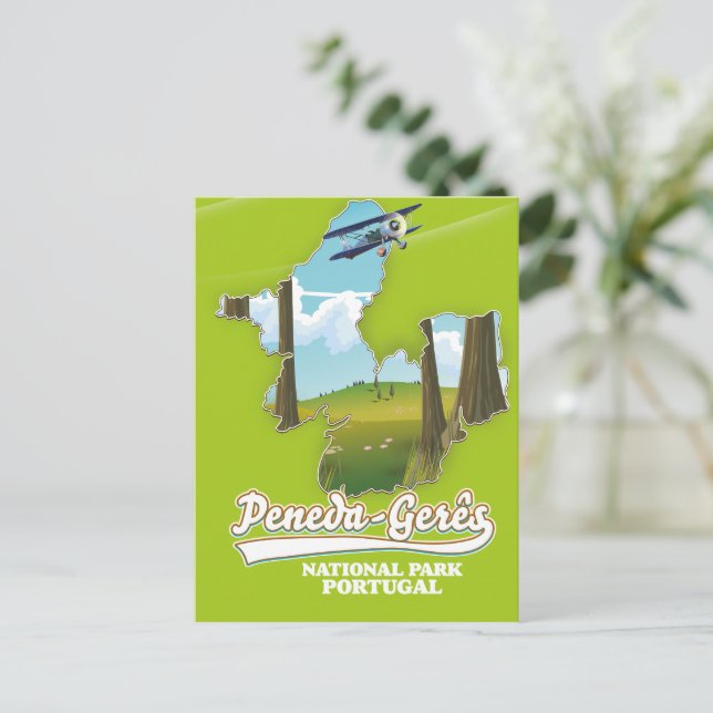 Peneda-gerês nationalpark Portugal karta Vykort (Stående Fram)