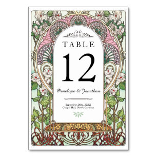 PENELOPE 01 A - Bordsnummer-kort - Art nouveau Bordsnummer