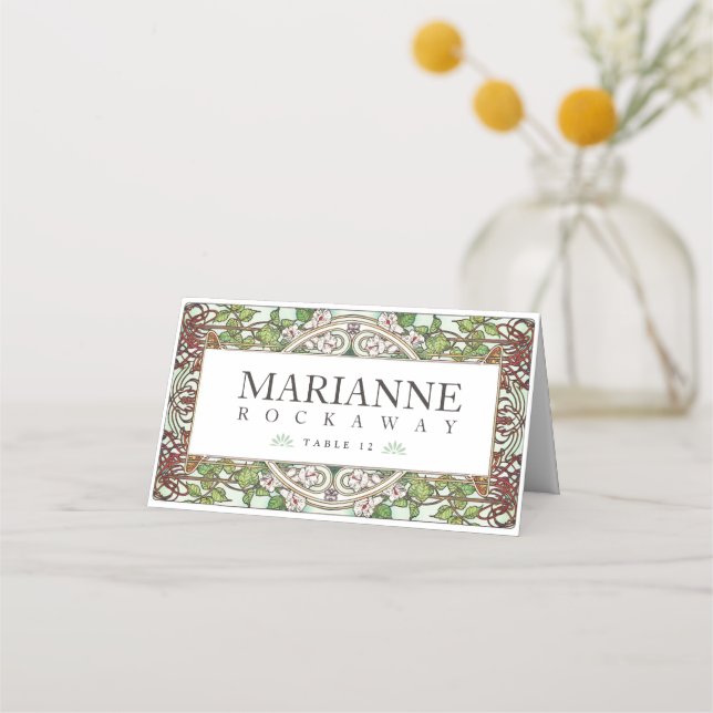 PENELOPE 01 A - Bröllop-kontokort - Art nouveau Placeringskort (Baksida)