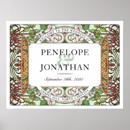 PENELOPE 01 A - Bröllop Välkomstskylt Medium Poster