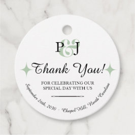 PENELOPE 01 A - Märkre för bröllopsförmån Gåvor Etiketter