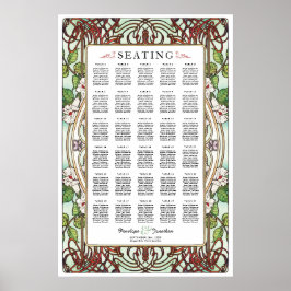 PENELOPE 01 A - Sätesschema för Bröllop - stort Poster