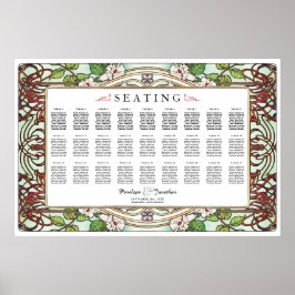 PENELOPE 01 A - Sätesschema för Bröllop - stort Poster