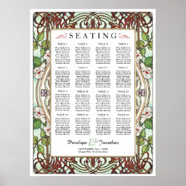 PENELOPE 01 A - Sittplatsdiagram Bröllop - medel Poster