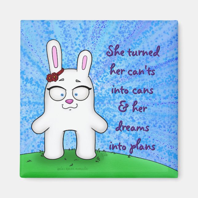 Penelope Bunny, magnet med citat (Framsidan)