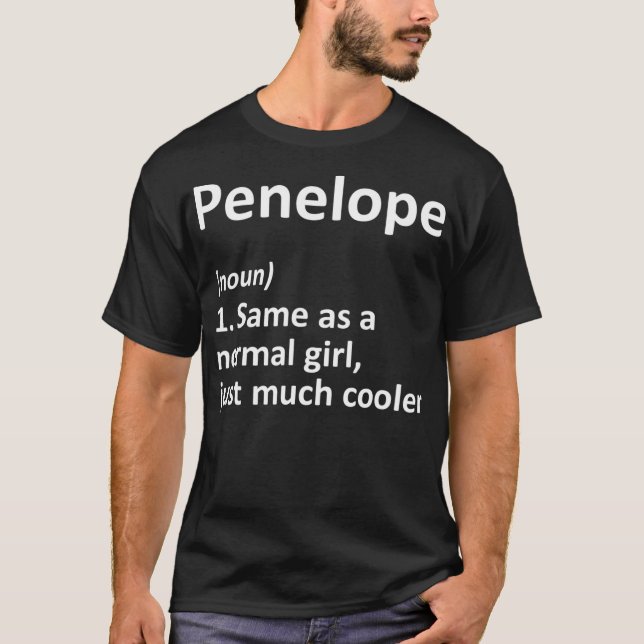 PENELOPE Definition Personalized Name Funny Gift T Shirt (Framsida)