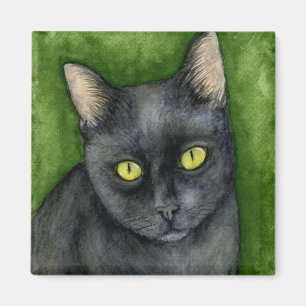 Penelope - den lyckliga svart kattmagneten magnet