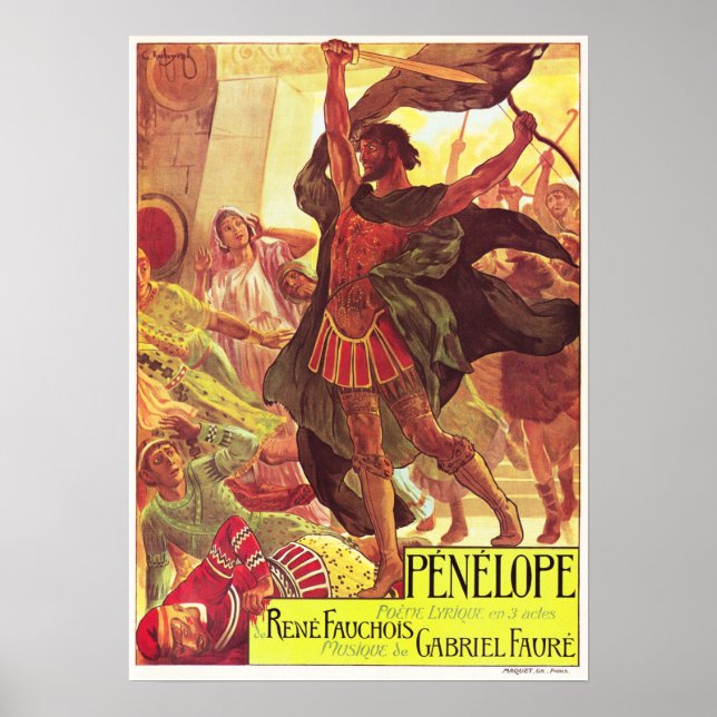 PENELOPE Fransk Paris Opera Theater Gabriel Faure Poster (Framsidan)