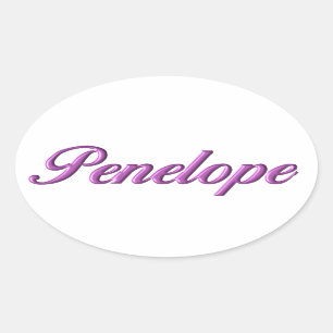 Penelope-klistermärke namn ovalt klistermärke