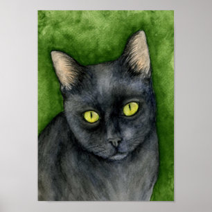 Penelope - Lucky Black Cat Print Poster