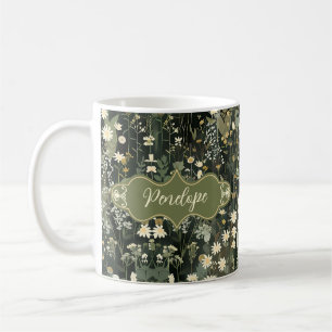 Penelope Mörk Daisy Blommigt Kaffemugg