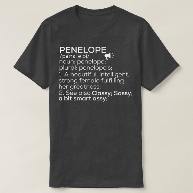 Penelope Namn Penelope Definition Penelope Female T Shirt (Design framsida)