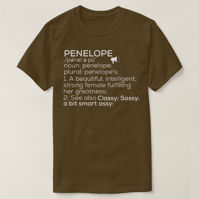 Penelope Namn Penelope Definition Penelope Female T Shirt (Design framsida)