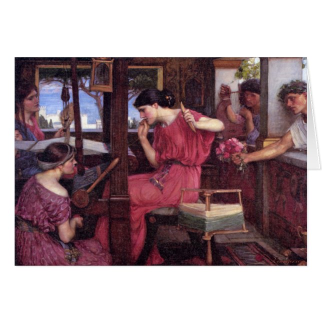 Penelope och friarekorten hälsningskort (Framsidan Horizontal)