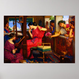Penelope och friarna av Waterhouse Poster