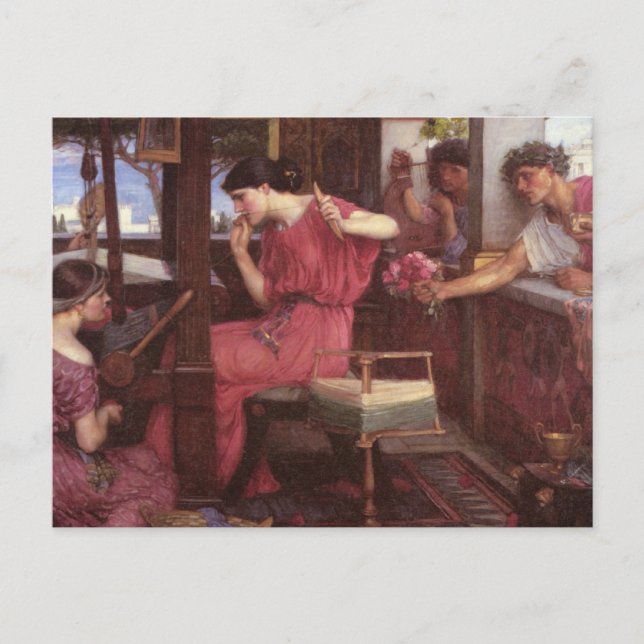 Penelope och hennes Suitors Vykort (Framsida)