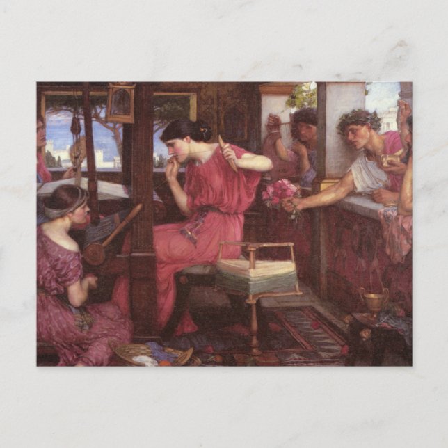 Penelope och Suitors - John William Waterhouse Vykort (Framsida)