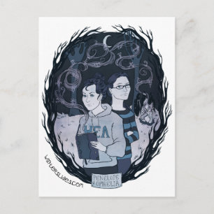 "Penelope & Ophelia" vykort - vinterbilder
