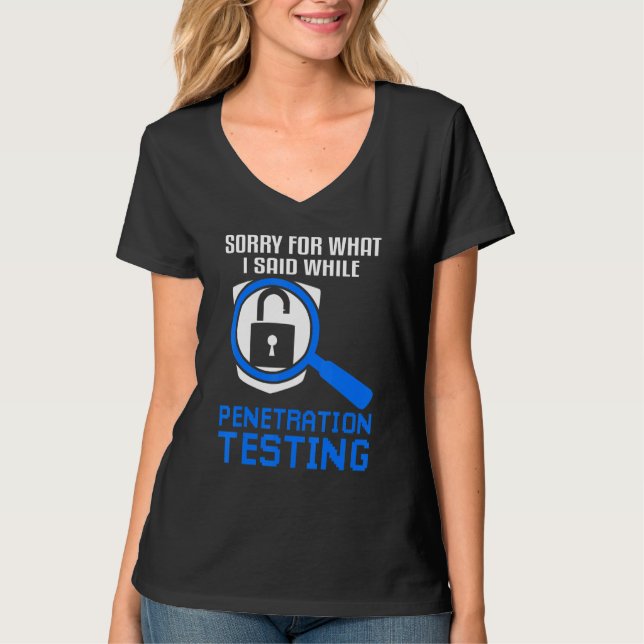 Penetrationstest Etisk Hacking & Cyber Säkerhet T Shirt (Framsida)
