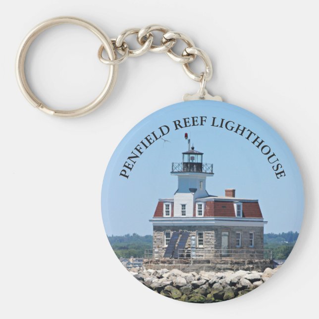 Penfield Reef Lighthouse, Connecticut Nyckelring (Framsidan)