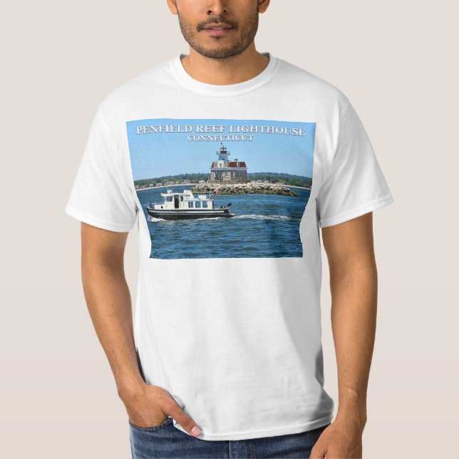 Penfield Reef Lighthouse, Connecticut T-Shirt (Framsida)