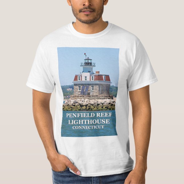 Penfield Reef Lighthouse, Connecticut T-Shirt på s (Framsida)