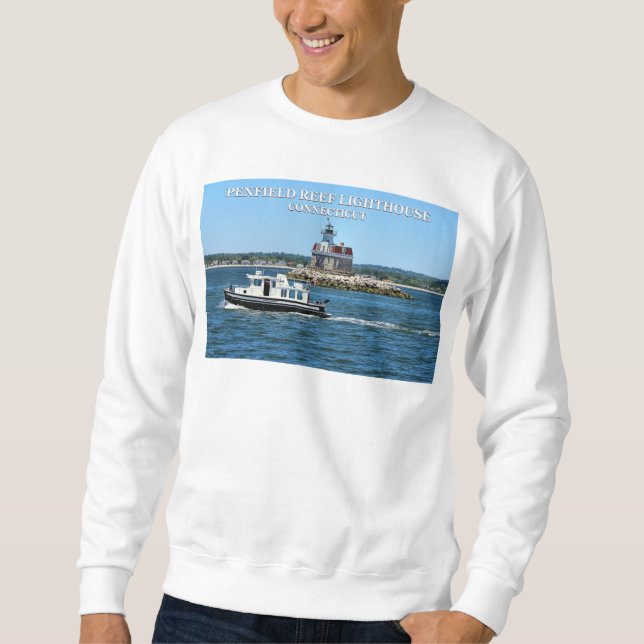 Penfield Reef Lighthouse, Connecticut Tröja Sweatshirt (Framsida)