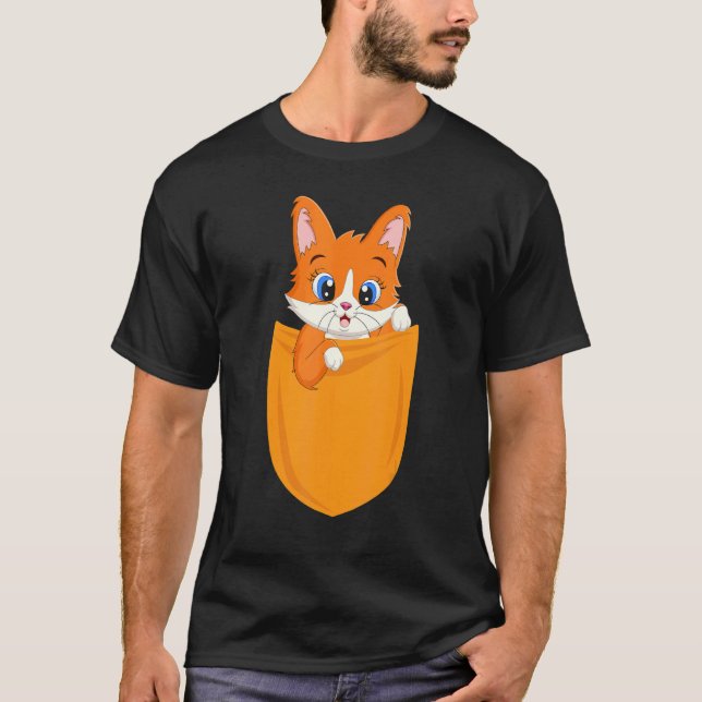 Pengal Cat in Pocket Bengal Cat Costume Bengal Cat T Shirt (Framsida)