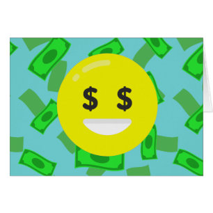 pengaögonkänsel emoji hälsningskort