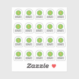 Pengapåminnelse för donation Donera välgörenhetspl Klistermärken