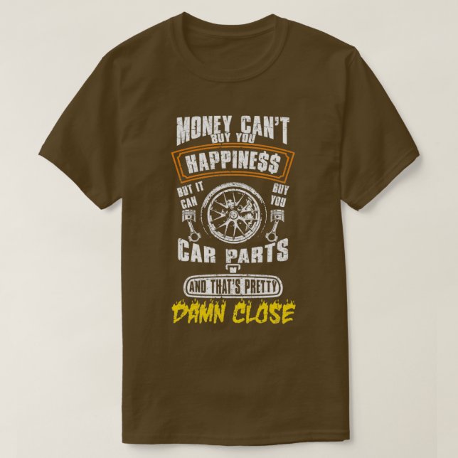 Pengar Cant köper lycka, men den kan köpa bil pa T Shirt (Design framsida)