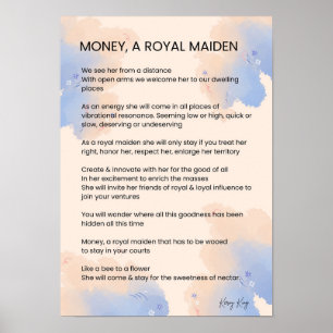 Pengar, ett Royal, en Dikt som inspirerar till Poster