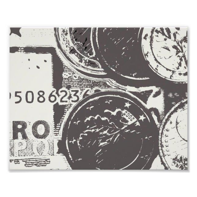 Pengar får världen att gå runt fototryck (Framsidan)