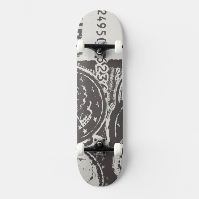 Pengar får världen att gå runt old school skateboard bräda 21,6 cm (Framsida)