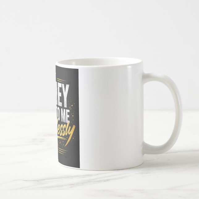 Pengar Flödar Till Mig Utan Ansträngning – Lyx Rik Kaffemugg (Höger)