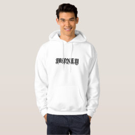 Pengar Gothic Blackletter Typografi Hoodie