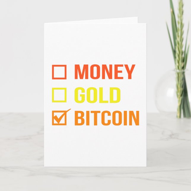 Pengar, Guld eller Bitcoin Kort (Framsida)
