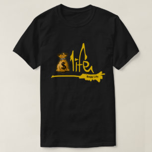 Pengar hänger lös livlogotypen t shirt