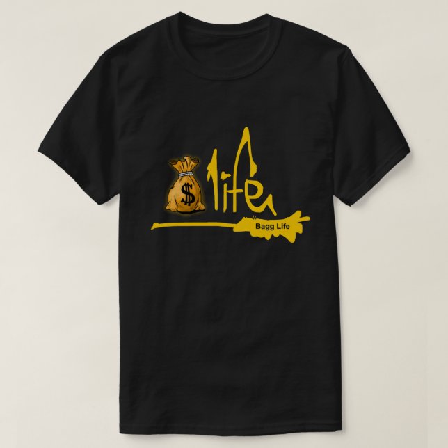 Pengar hänger lös livlogotypen t shirt (Design framsida)