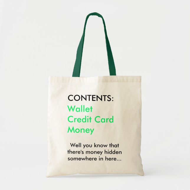 Pengar hänger lös `, tygkasse (Framsidan)