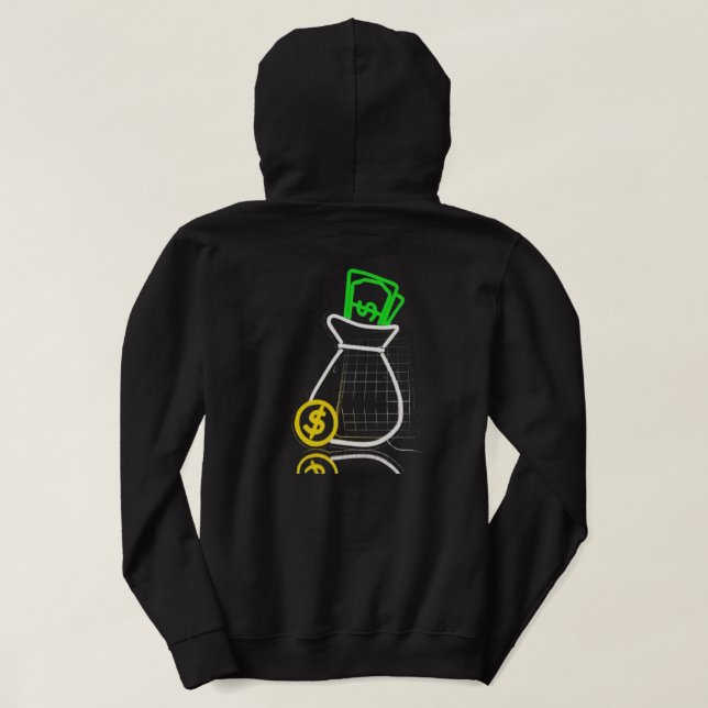 pengar i påse  hoodie (Design baksida)