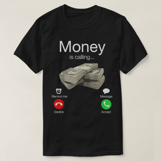 Pengar kallar Pengarar Funny Business Hustler T-Sh T Shirt (Design framsida)