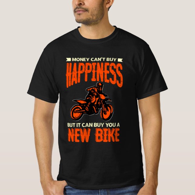 Pengar kan inte köpa lycka, men nya motorcyklar t shirt (Framsida)