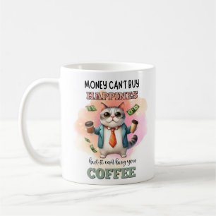Pengar Kan Inte Köpa Lycka Roligt Kattälskare Pres Kaffemugg