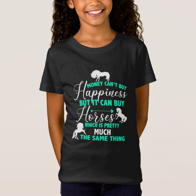 Pengar kan köpa Grönten Horses Mint T Shirt (Framsida)