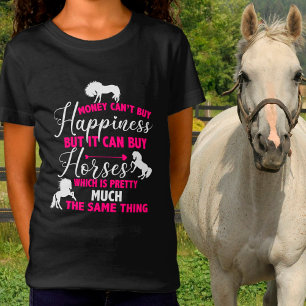 Pengar kan köpa Horses Shock rosa T-Shirt