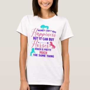 Pengar kan köpa Horses Tri-Färg T-Shirt